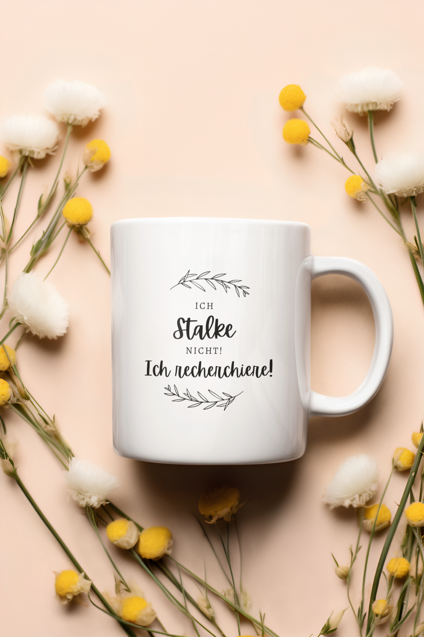 Tasse „Ich stalke nicht!“