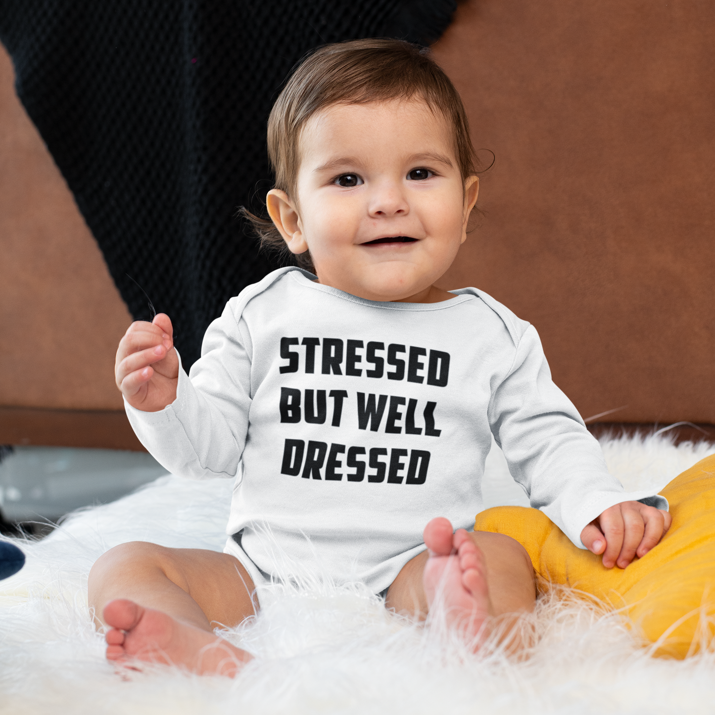 Kurzarm Body "Stressed but well Dressed"