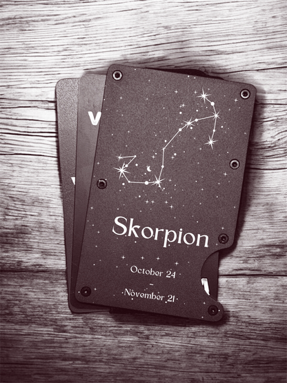 Slim Metall Wallet "Sternzeichen"
