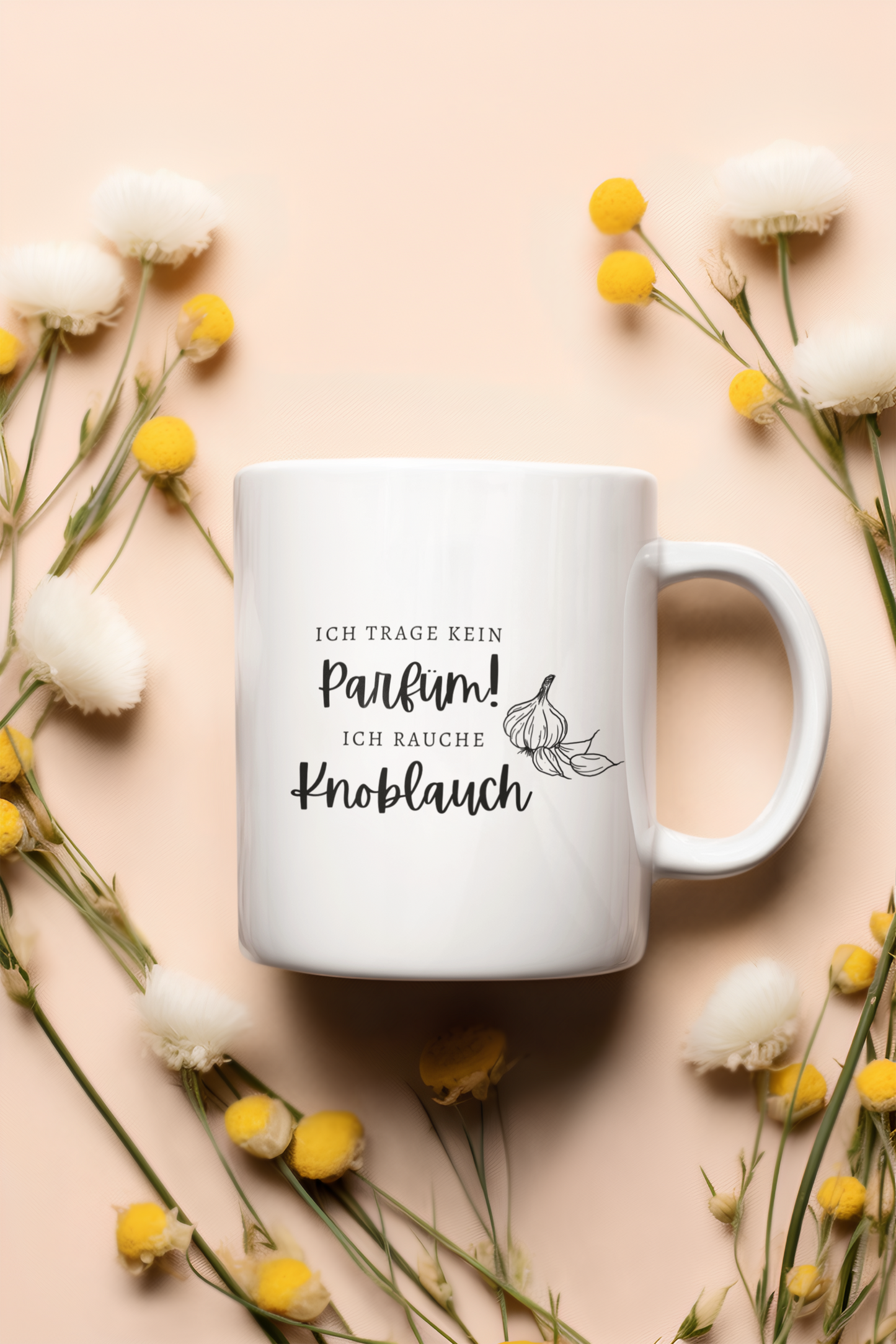 Tasse „Ich rauche Knoblauch“