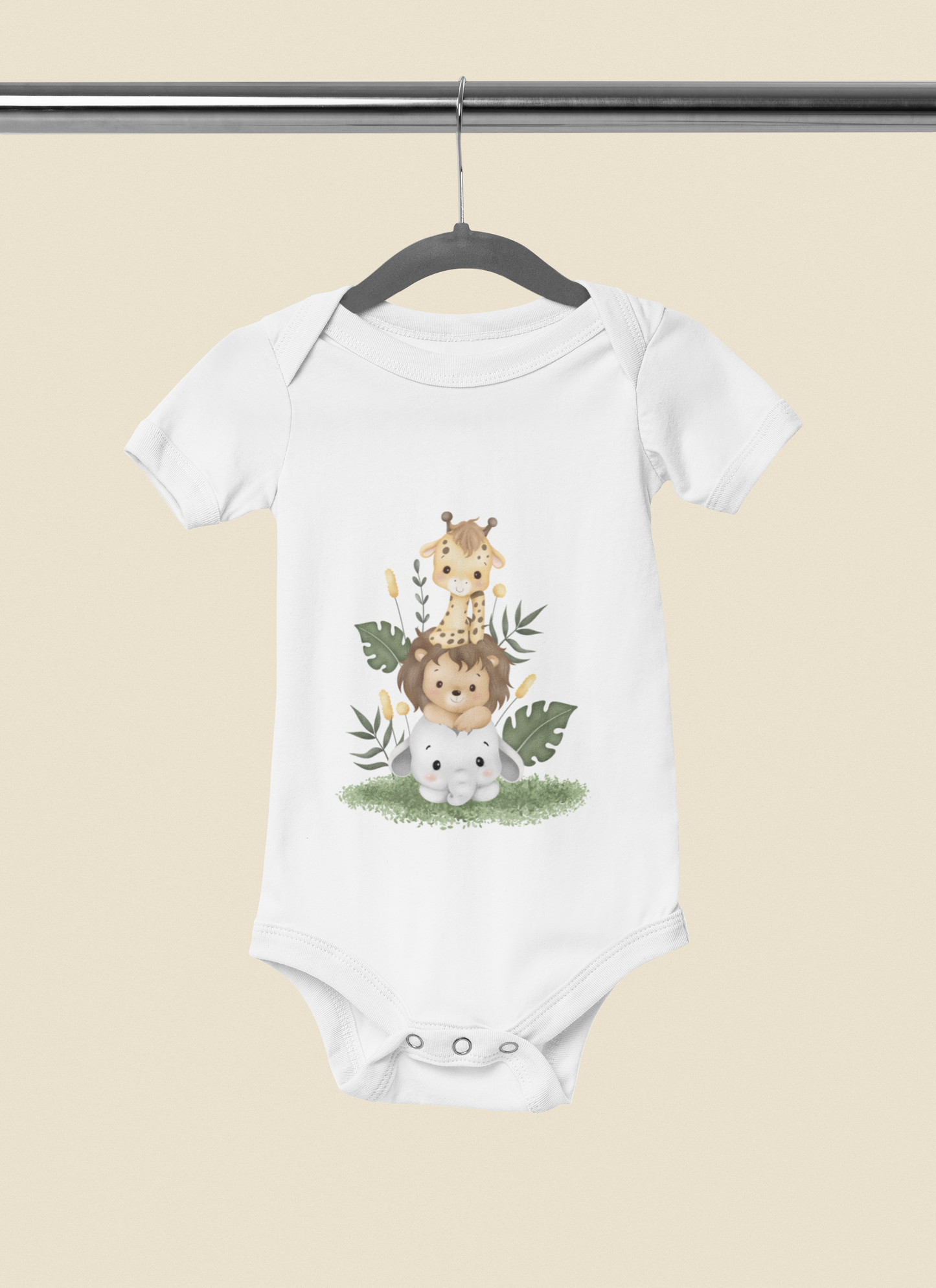 Kurzarm Body "Aquarell Tiere"
